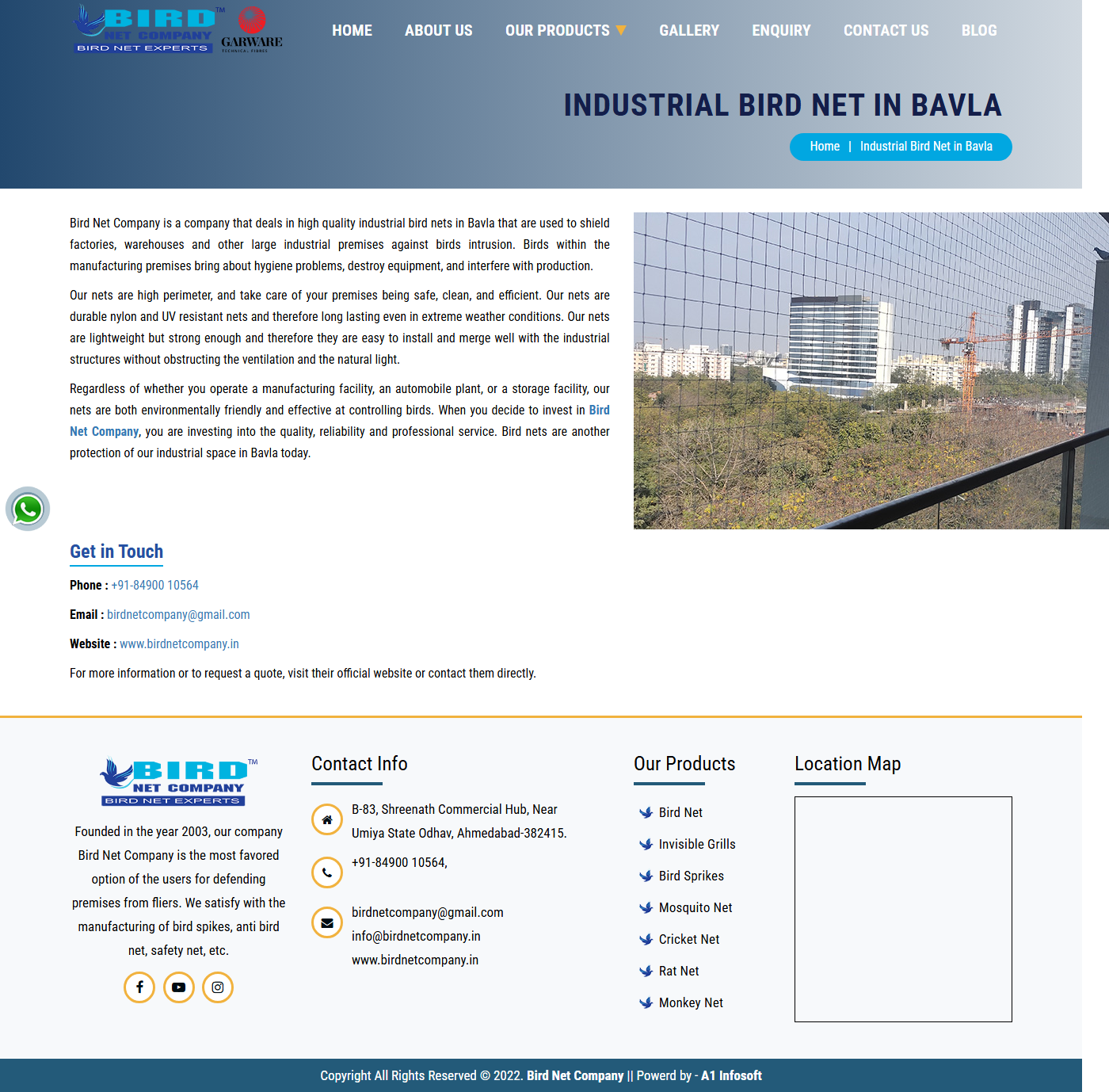 Industrial Bird Netting in Bavla Industrial Area